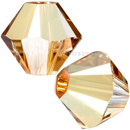 Бусины 5328 4 mm Crystal Metallic Sunshine