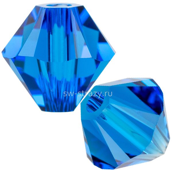 Бусины 5328 4 mm Capri Blue