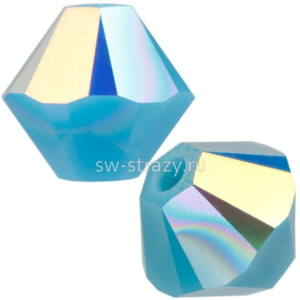 Бусины 5328 4 mm Turquoise AB