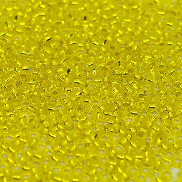 Бисер круглый 15/0 #0032 Внутреннее серебрение, лимон