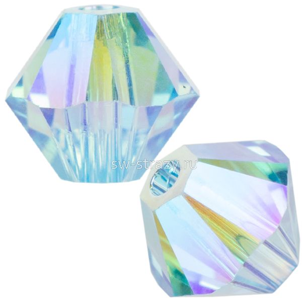 Бусины 5328 4 mm Aquamarine AB 2x