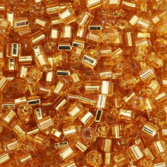 Шестиугольный 11/0 #0022B Внутреннее серебрение, топаз