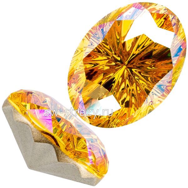 Кристаллы 4160 8x6 mm Light Topaz Shimmer