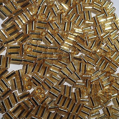 Бисер стеклярус 3 mm #0022 светло-золотистый