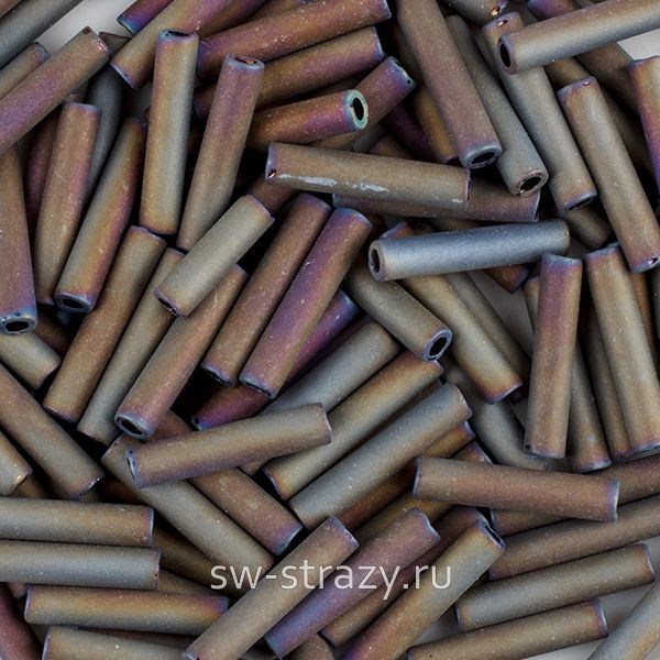 Бисер стеклярус 9 mm #0614 Серо-зеленый