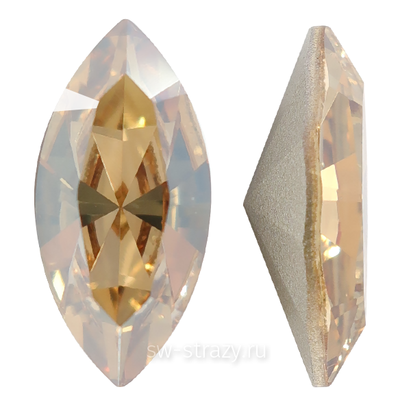Кристаллы 4228 15x7 mm Crystal Golden Shadow