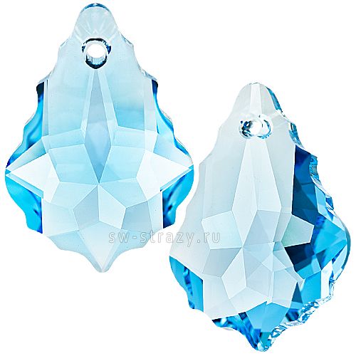 Кулоны 6090 22x15 mm Aquamarine