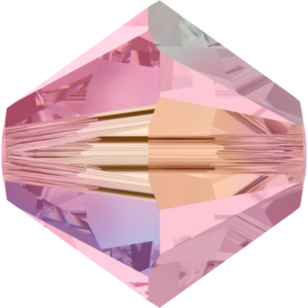 Бусины 5328 4 mm Light Rose AB 2X